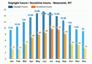 Newcomb daylight and cloud cover